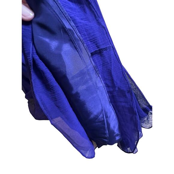 Maggy‎ London Silk Halter Dress Sz 4 Purple Costume Wedding Cocktail Y2K Retro - Picture 8 of 15